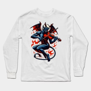 Devil playing violin Long Sleeve T-Shirt